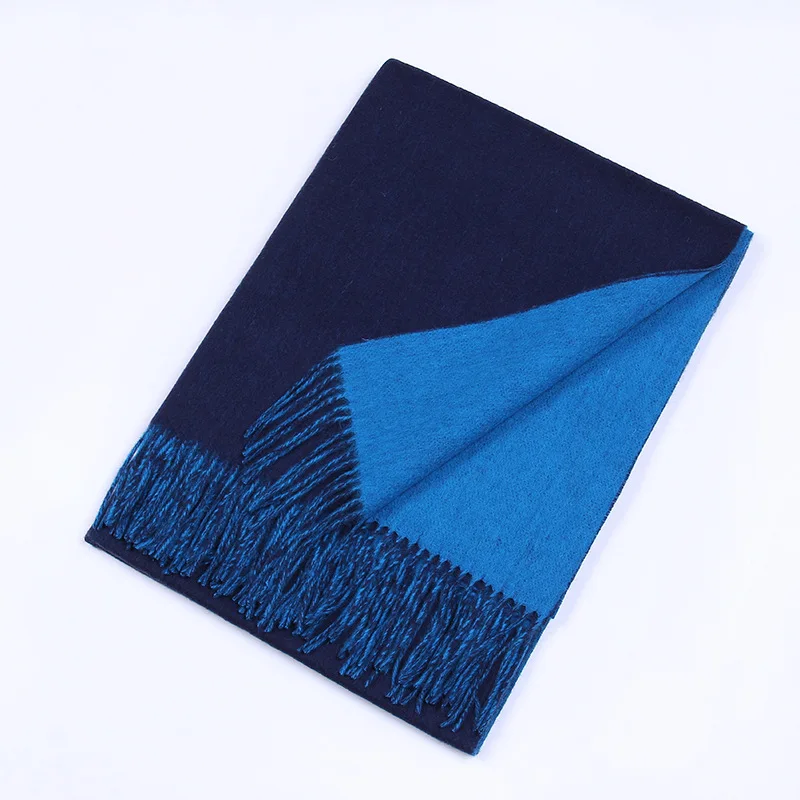 Lamb Cashmere Scarf Women Winter Soft Double-Sided Cashmere Shawl Dropshipping Solid Color Versatile Wool Fringed Wraps - Цвет: 6