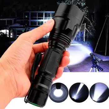 

LED Flashlight Torch 3 Modes 18650 Rechargeable Tactical Military Cycling Hiking C8 XPE Q5 T6 Super Bright Portable