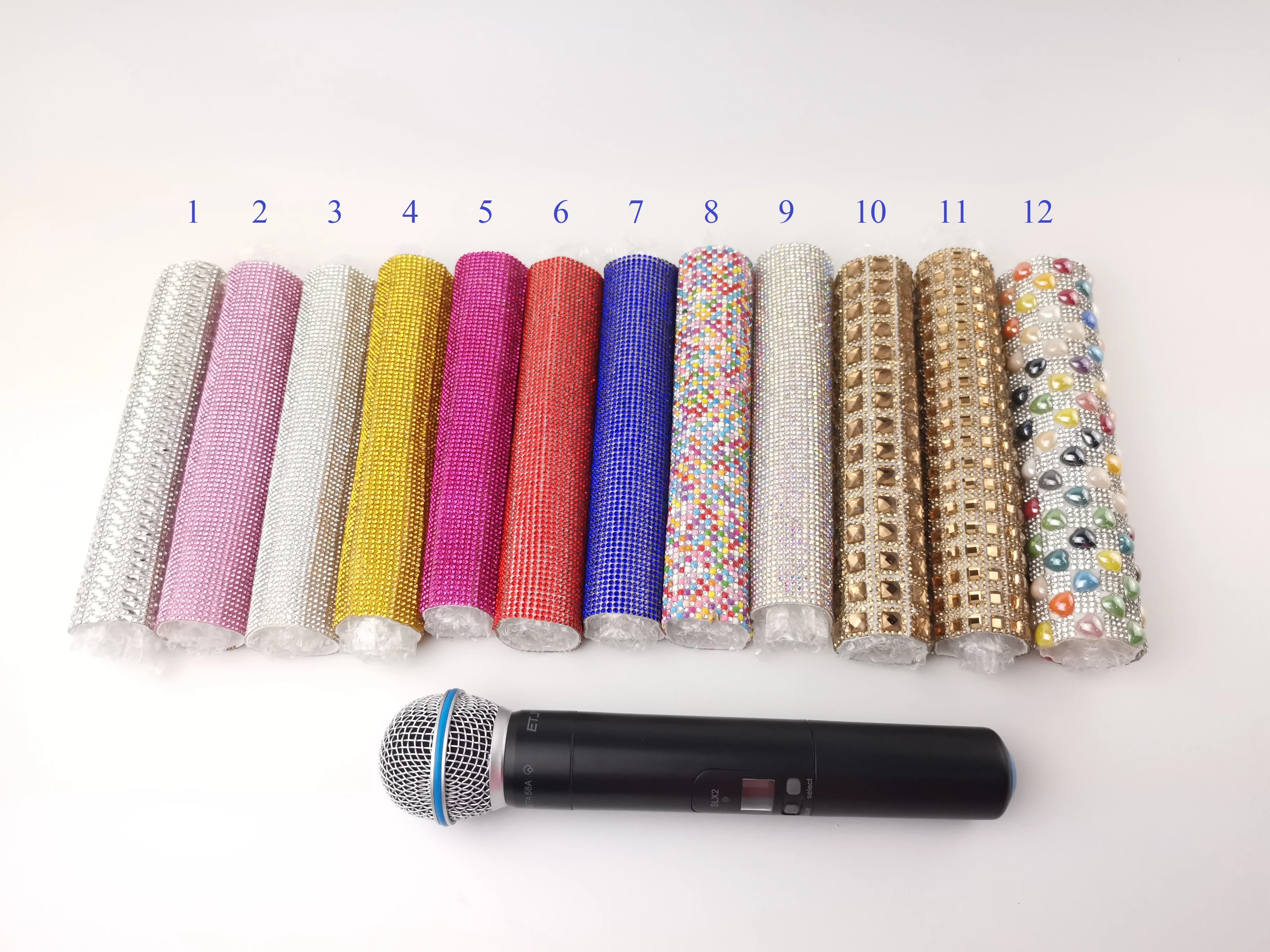 Bling Sleeve Cover Microphone Crystal Skin Handheld Shell Flash Shine Frame  Colorful Make You To Be Focus - Microphone Accessories - AliExpress