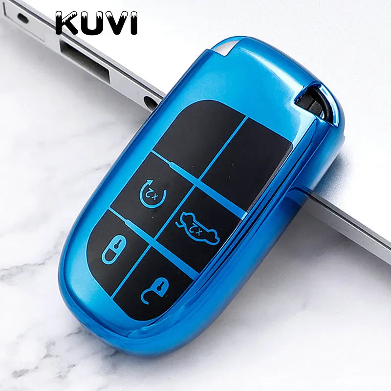 Soft Tpu Car Remote Key Cover Case Fob For Dodge Ram 1500 Journey Charger Dart Challenger Durango - For Fiat Jeep Key Ring Shell - Racext™️ 58 - Racext Soft Tpu Car Remote Key Cover Case Fob For Dodge Ram 1500 Journey Charger Dart Challenger Durango - For Fiat Jeep Key Ring Shell - Racext™️ - - Racext 57