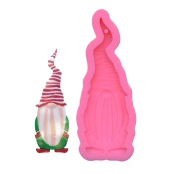 

DIY Christmas Pendant Silicone Mould Crafts Jewelry Making Tool Santa Keychain Epoxy Resin Mold