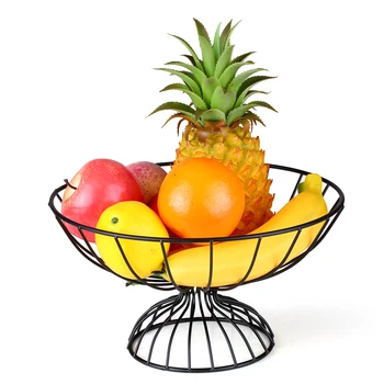 

New Creative Snacks Candy Fruit Basket Wire Fruit Basket Bowl Iron Vegetable Storage Holder Art Home Iron Fruit Basket