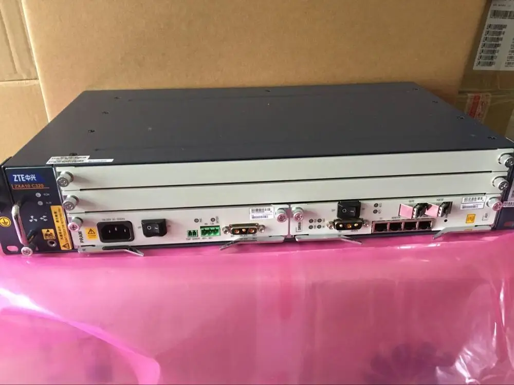 Оригинальный Новый 10GE C320 GPON OLT ZTE SMXA/3 карты * 1 шт. с PRAM Источник питания переменного