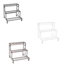 3 уровня лестницы тип металлический цветок завод стенд Крытый Открытый суккулент горшок дисплей полки стеллаж сад гостиная балкон