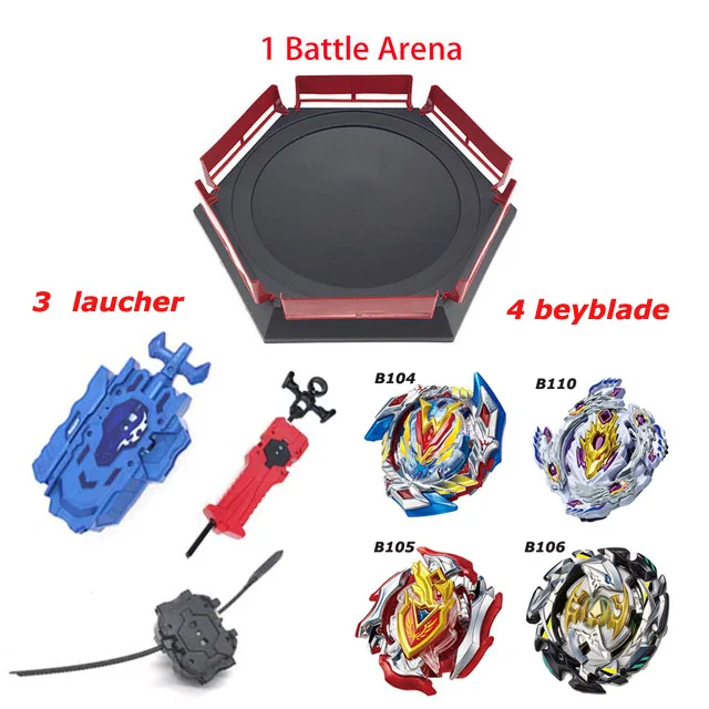 Лучшие продажи пусковые устройства Beyblades игрушки Арена Bayblades Toupie Металл взрыв Avec Бог волчок Bey Blade игрушка - Цвет: 11 set