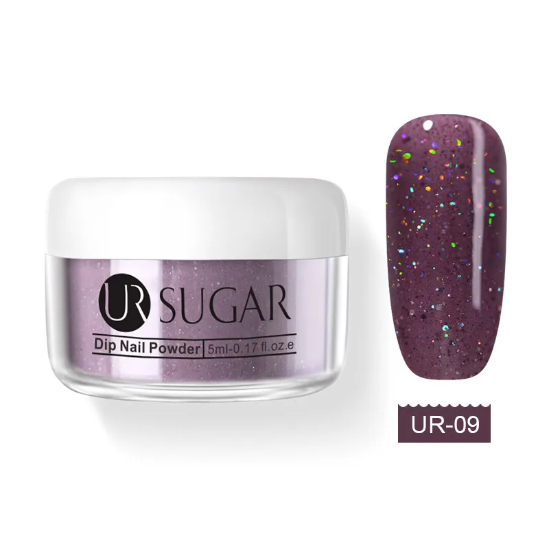 5ml Ur Sugar 5/30 мл Хамелеон погружения порошки без лампы для лечения голографический Блестящий градиент вышит французский естественной сухости ногтей маникюр - Цвет: 5ml