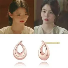 Colore Argento Waterdrop Han So Hee Stesso Ancora Dramas Coreano Han Suxi Stesso Dolce Adorabile Orecchini Di Alta Qualità