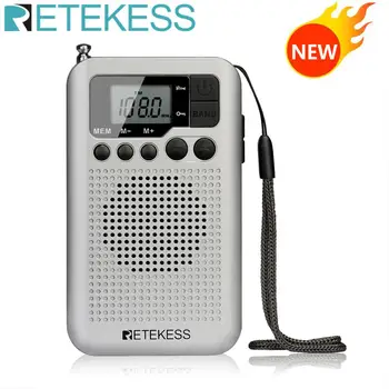 

Retekess TR106 Portable FM AM Radio with LCD Display Digital Tuning Speaker Headphone Jack and Support Clock Function