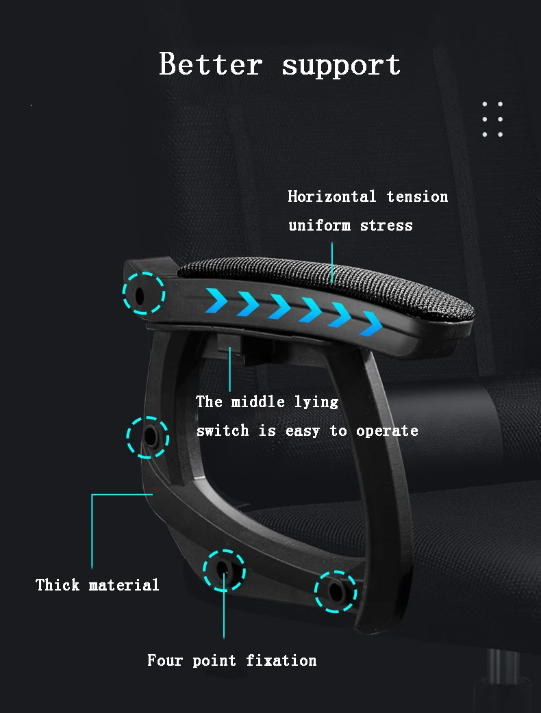 Description Picture 6 of itemHome Comfortable Breathable Mesh Computer Chairs Rotary Lifting Gaming Chair Office Furniture Sofa Armchair Manager Office Stool