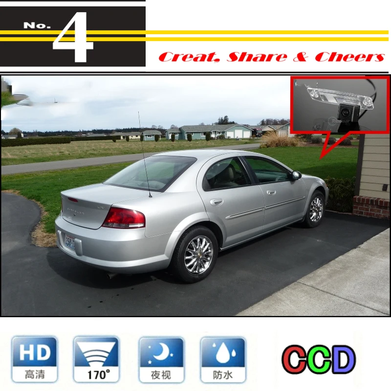 Liislee High Quality Rear View Back Up CameraFor Chrysler Sebring 2007~2014 Car Camera For PAL  NTSC to Use  CCD with RCA (6)