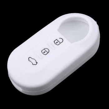 

High Quality 3 Buttons Silicone Car Key Case Cover For Fiat Folding Remote Key Shell Fob Protecor