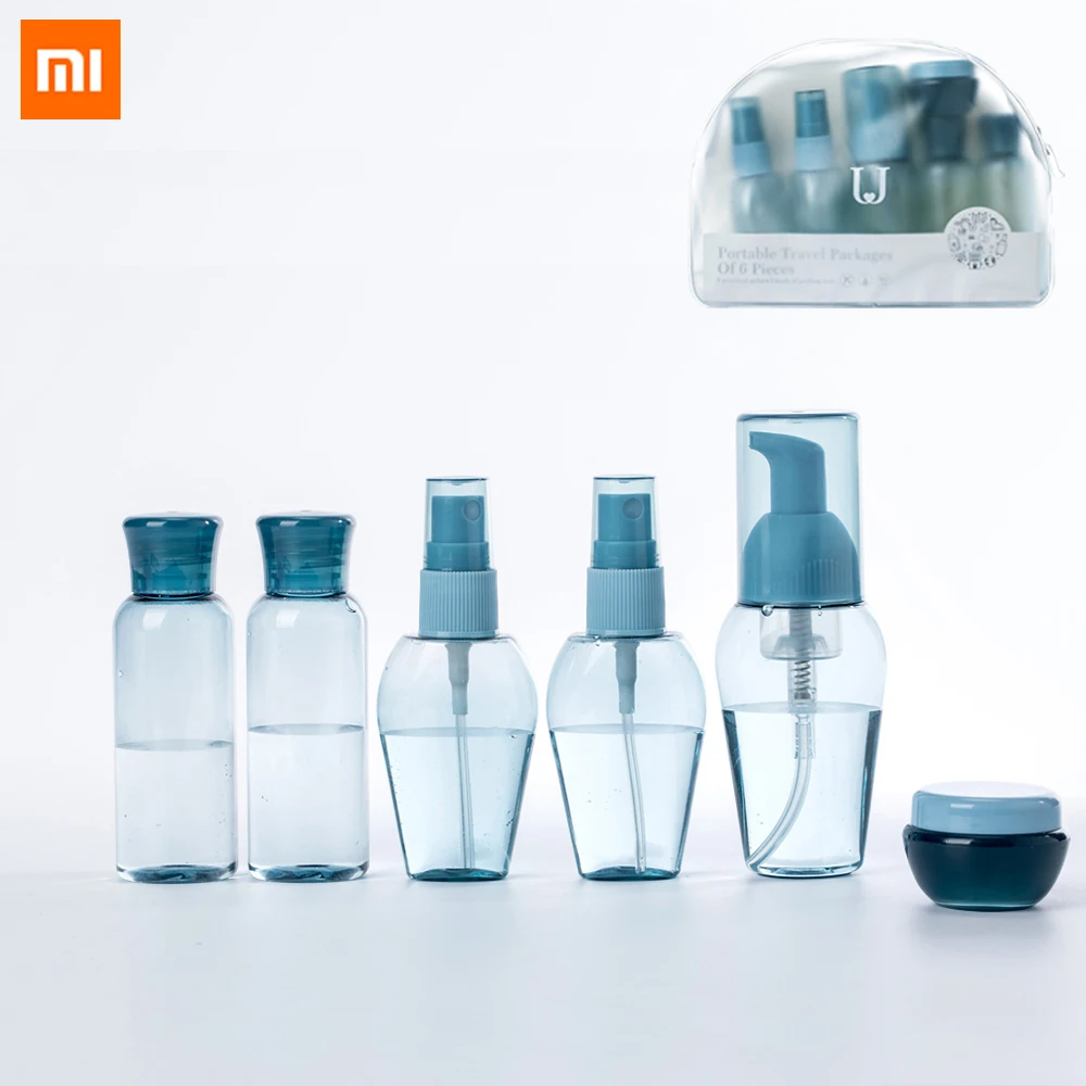 6 шт., набор силиконовых бутылочек для путешествий Xiaomi, портативный удобный полезный, безопасный, многоразовый, для семейного путешествия, умного дома|Смарт-гаджеты| | АлиЭкспресс