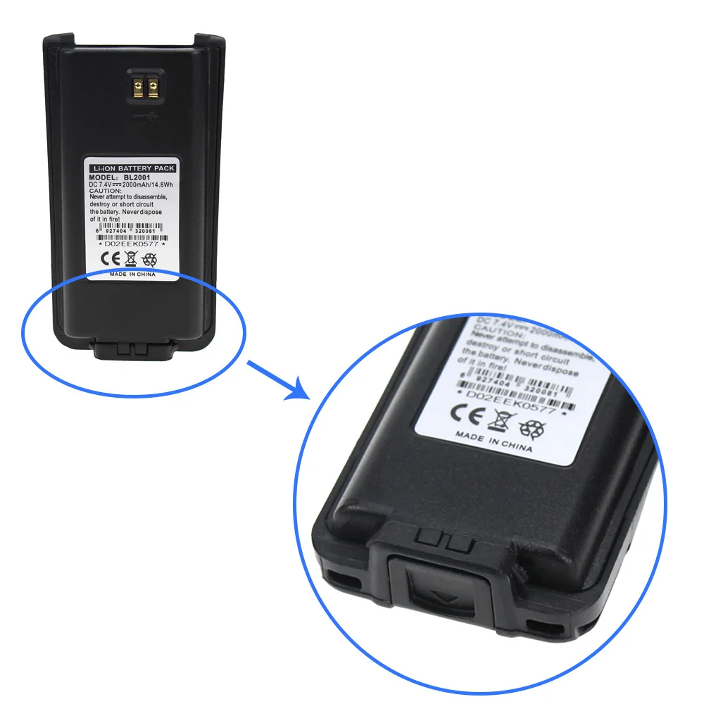 Замена литий-ионный аккумулятор для HYT BL2001, TC610, TC620 BLI-BL2001 двухстороннее радио