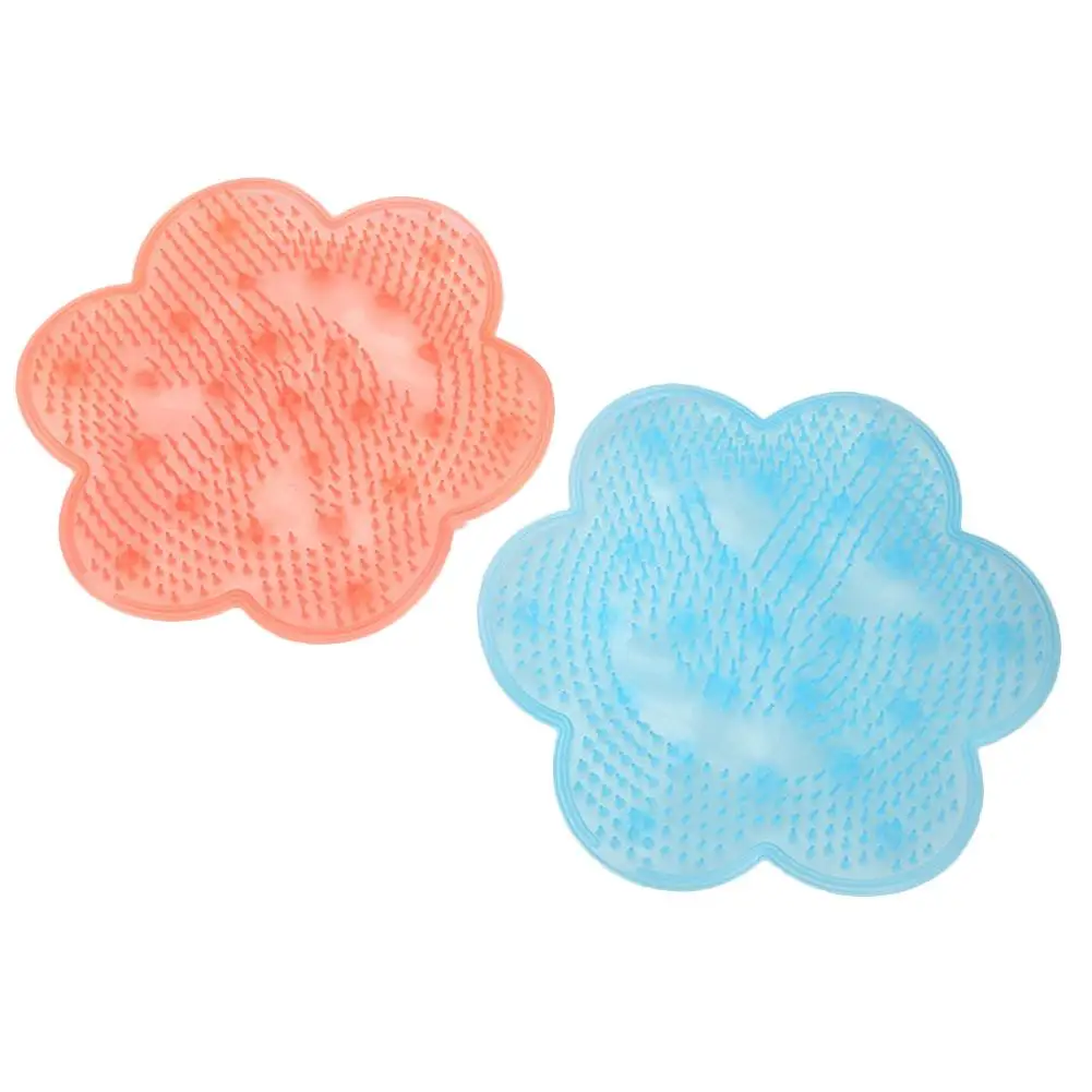 

Lazy Bathtub Back Massage Cushion Silicone Suction Cup Bathroom Shower Bath Mat Massager Anti-slip Mat Sole Dead Skin Wash Brush