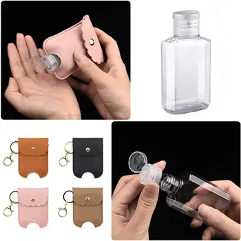 

1/2pcs Hand Sanitizer Keychain Holder Bottle For Disinfectant Sanitizer Portable Hand Dispenser Reusable Gel Keychain Trave I3I2