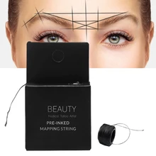 Картографическая пре-чернильная струна для микроблейдинга eyebow Make Up dying Liners Thread Semi Permanent позиционирование бровей измерительный инструмент