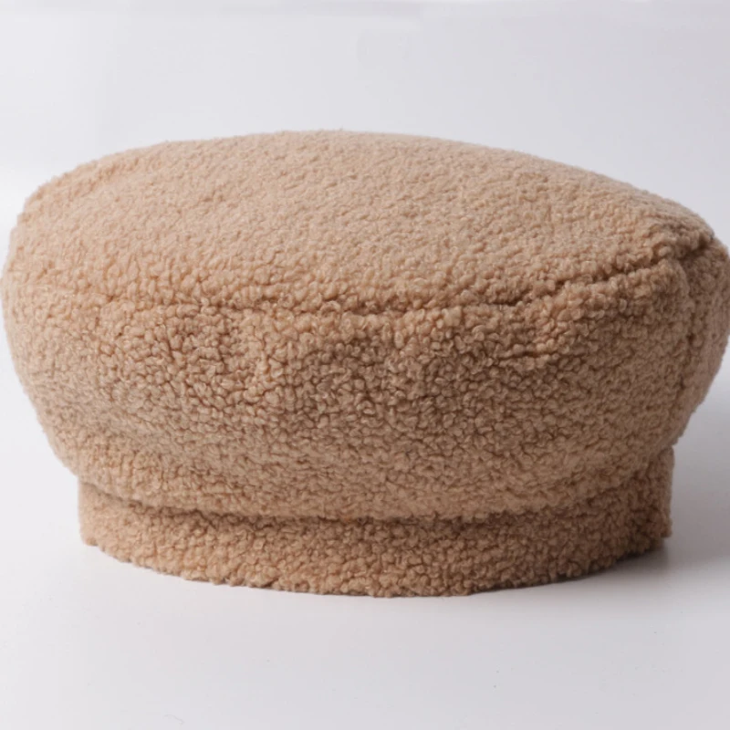 HT2860 женские береты, новая осенняя зимняя шапка, модный берберский флисовый берет, шапка в винтажном стиле, женская шапка художника, Женские однотонные береты
