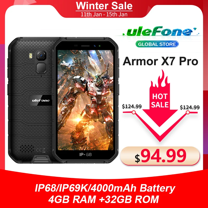 Смартфон Ulefone Armor X7 Pro защищенный IP68 4 + Гб NFC 2 4/5 ГГц|Смартфоны| |