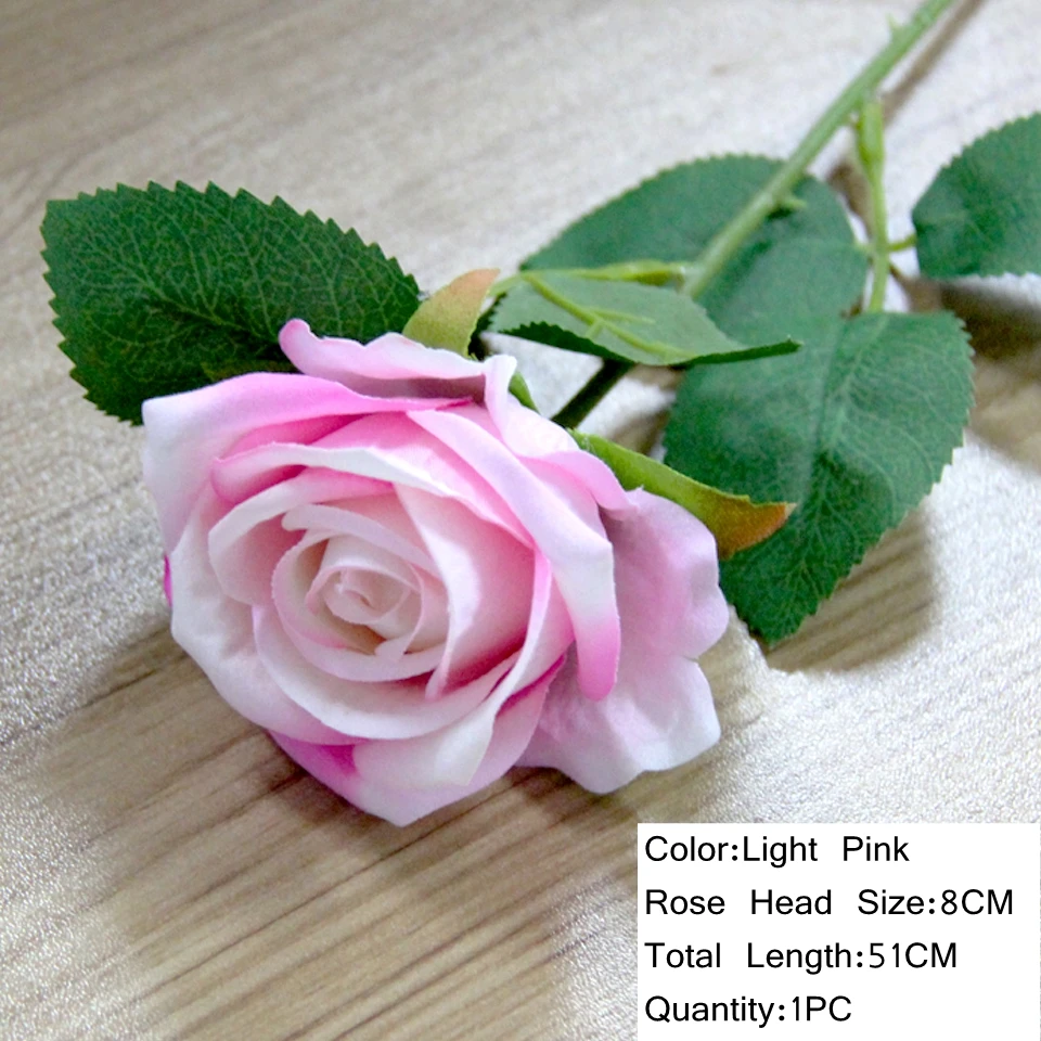 A-Light Pink-1piece Высокое качество! 5 шт. 10 см искусственные цветы розы шелковые цветы искусственные головки цветов домашний декор Свадебные сувениры DIY украшения - Цвет: A-Light Pink-1piece