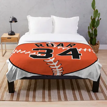 

Drop Shipping Printed Throw Blanket Sherpa Fleece Soft Blanket Flannel Rug Home Decoration For Bed No 34 Orange Baseball Roar