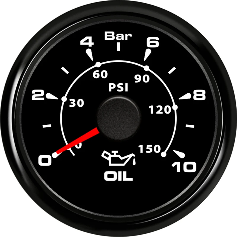 52 мм Датчик давления масла 0 150 PSI 10 бар 9 32 В Тестеры топлива цифровой