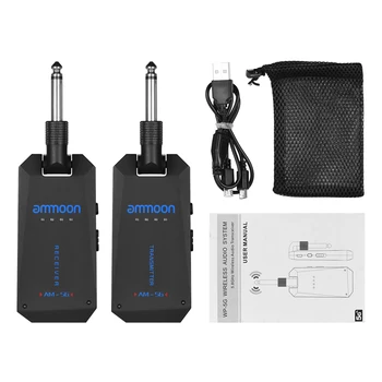 

ammoon AM-5G Wireless 5.8G Guitar System Audio Transmitter and Receiver ISM Band for Electric Bass Guitars Amplifier Accessories