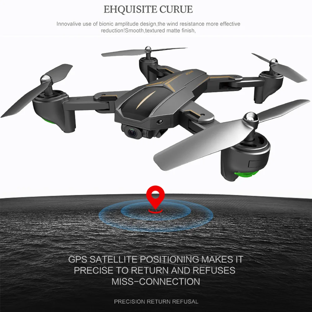 VISUO XS812 Дрон с камерой 4K GPS 5G Wi Fi FPV складной Безголовый режим слежение за жестом