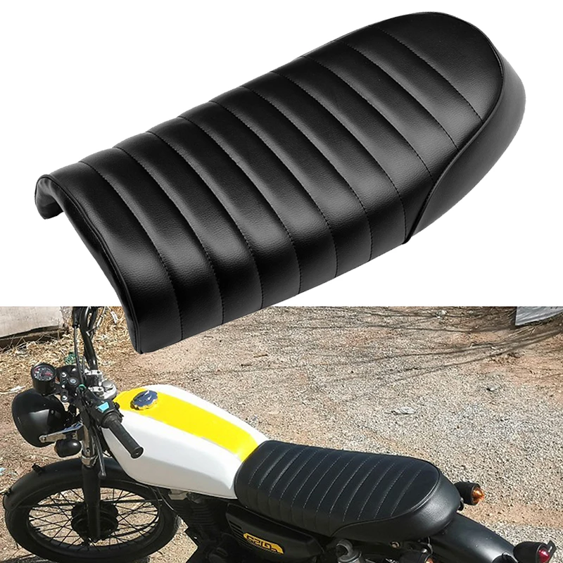 Motorcycle Seat Vintage Hump Saddle Retro Soft Flat |