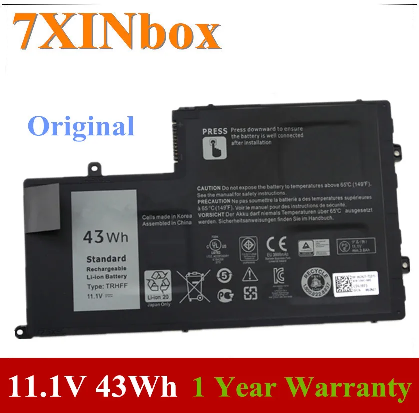 7XINbox 11,1 V 43Wh ноутбук Батарея TRHFF 1V2F6 для Dell Inspiron 14 14-5447 15 15-5547 клен 3C DL011307-PRR13G01 01V2F6