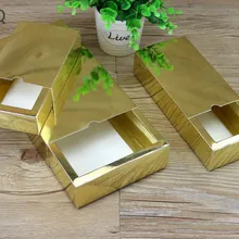 20 шт светло-золотой цвет бумажная Выдвижная коробка серебро картонная упаковочная коробка Ювелирная Подарочная коробка Пользовательский логотип