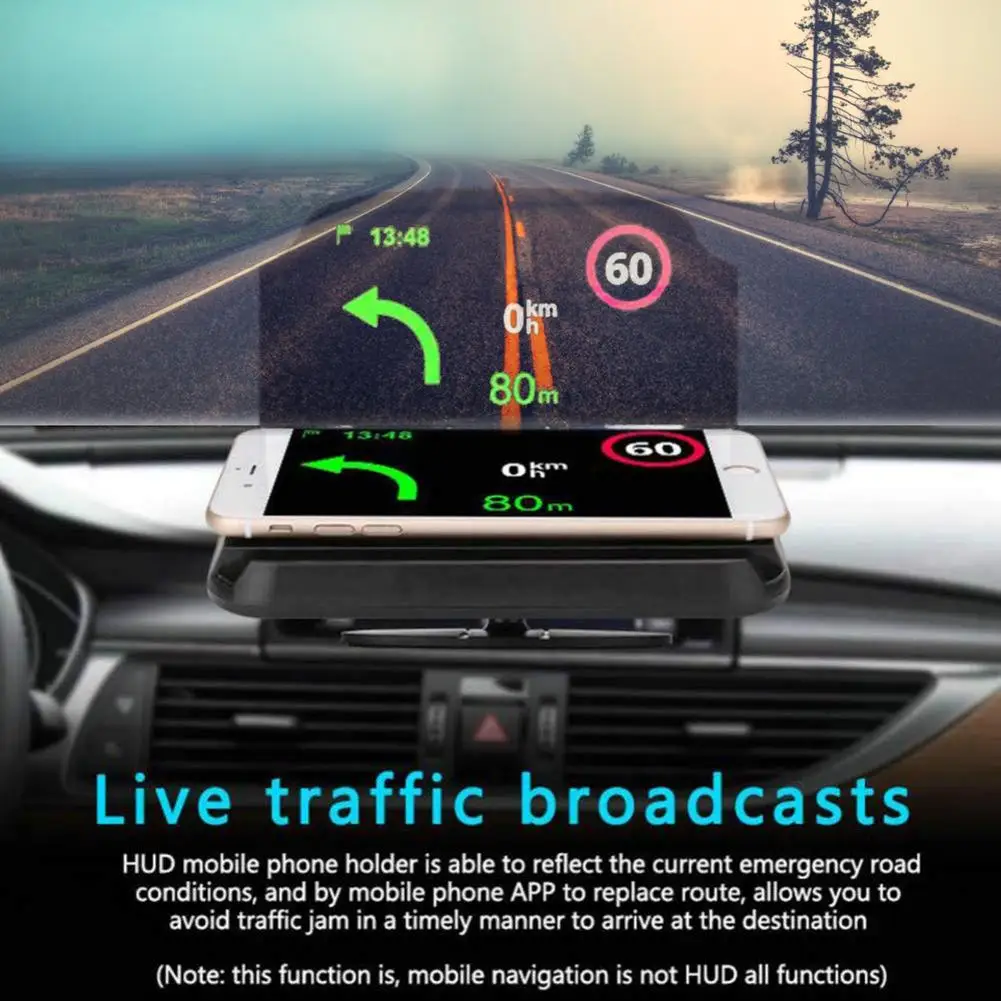 Автомобильный держатель для телефона HUD Мобильная Навигация Беспроводной Подставка для зарядки проекционный Дисплей Подставка Кронштейн глава проекционный Дисплей держатель