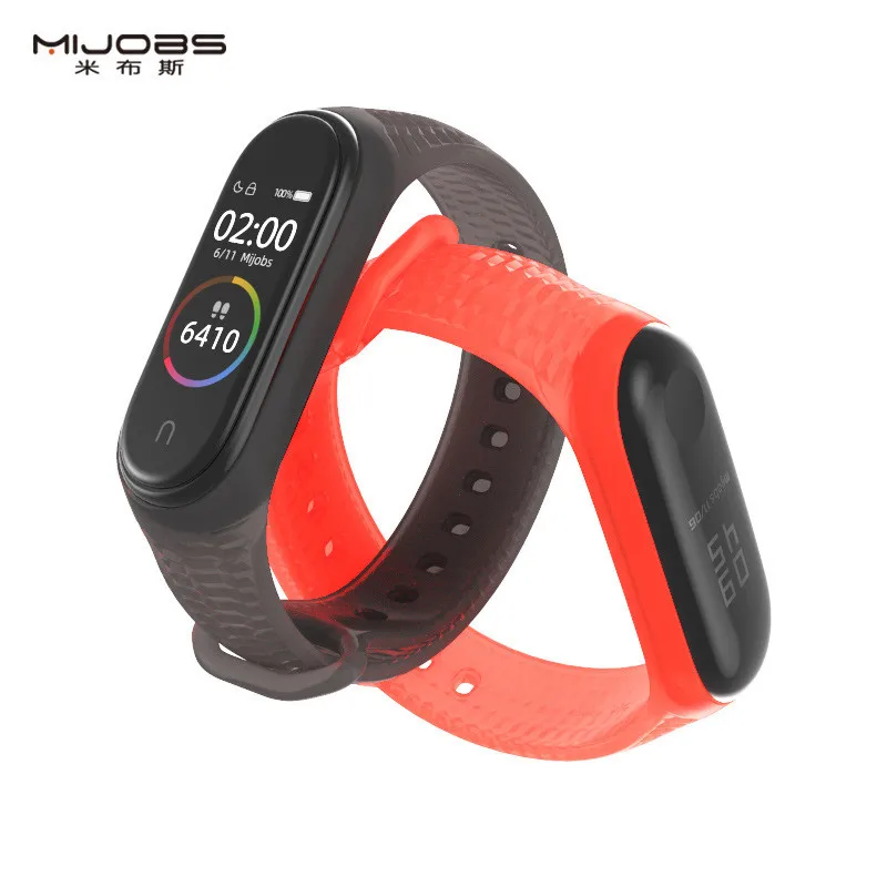 Mi jobs mi Band 4 ремешок силиконовый браслет для Xiaomi 3 аксессуары band умный Напульсник