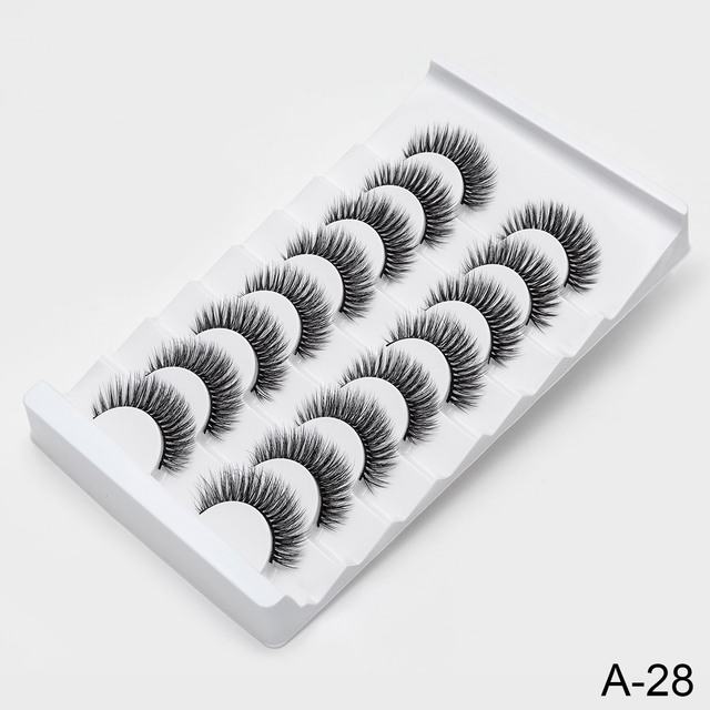 3D Faux Mink Lashes Natural False Eyelashes Dramatic Volume Fake Lashes Makeup Eyelash Extension Silk Eyelashes