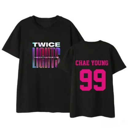 Футболка с коротким рукавом Twice World Tour 2020 свободная летняя одежда для мужчин и