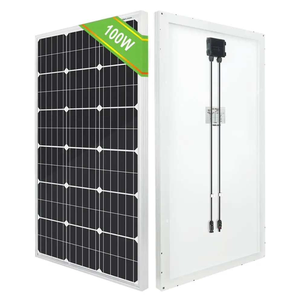 Эко Солнечная панель 100 Вт 120 Вт 12 в 18 в для караванов, лодок, дома, вне сети, Моно Кристаллический солнечный светильник, вес 200 Вт 300 Вт, комплект солнечных батарей - Цвет: 100W Solar panel