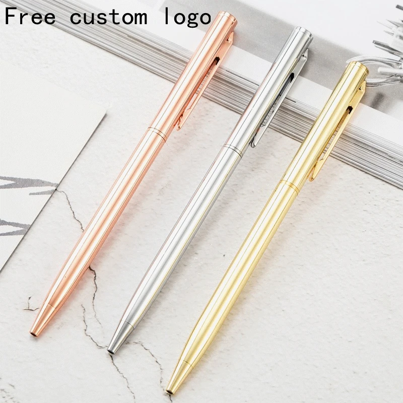 

Metal ballpoint pen free laser lettering micro tag name school and office supplies lettering nameplate