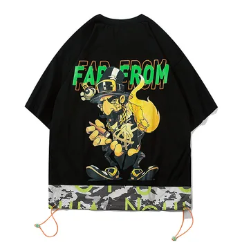 

2020 Summer Mens Camouflage Patchwork Print Oversized T Shirt 100%Cotton Streetwear Unisex Short Sleeve Couples Loose Size Tops