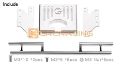 Durable Metal Rear Anti - Collision Bumper with Protective Guard and Bottom Plate (GRC silver)