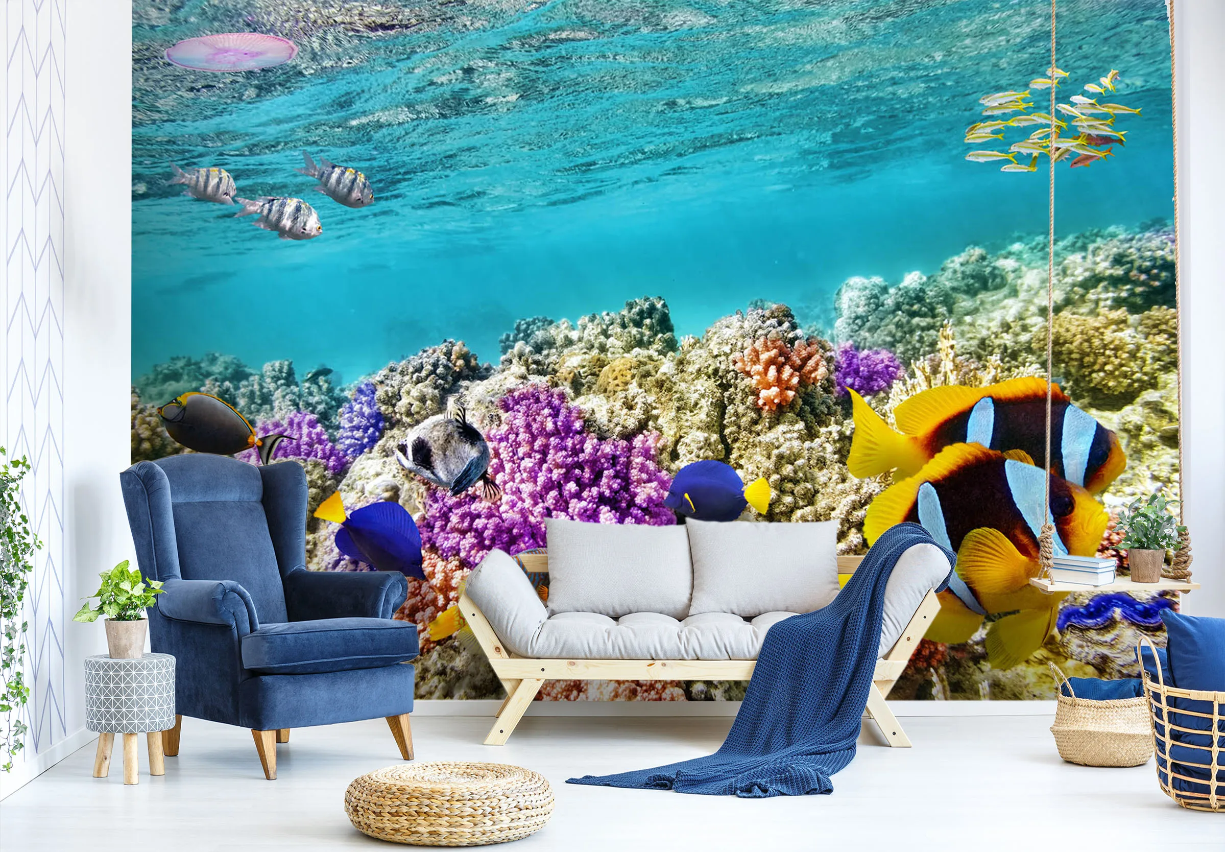 Самоклеящиеся обои 3D Seabed 368 настенная бумага Фреска печать Фотообоев|Обои| |