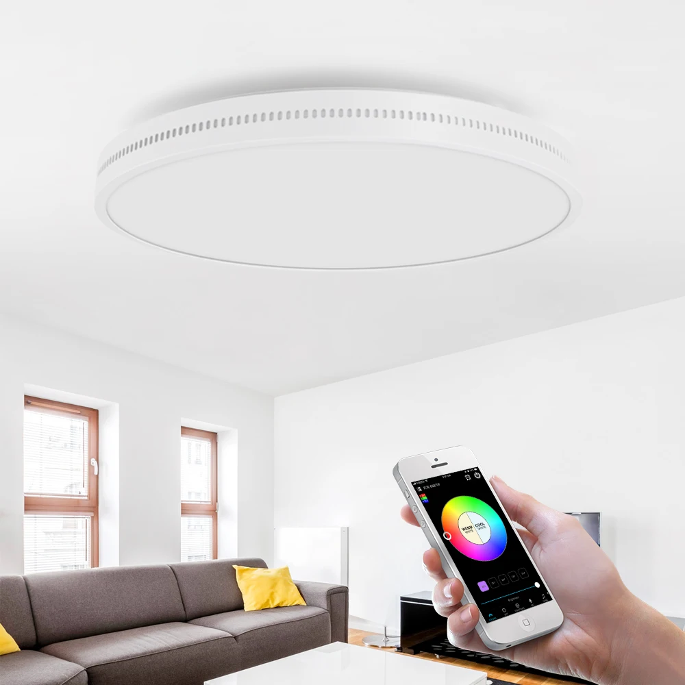 

Smart LED Ceiling Light 48W 60W RGB Dimming Color WIFI Application Control Kitchen Bedroom Ceiling Lamp