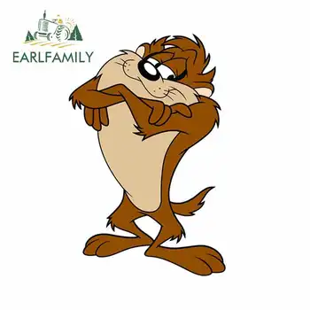 

EARLFAMILY 13cm x 8.5cm For Taz Cartoon Car Stickers Trunk Decal Sunscreen Graffiti Sticker Laptop Car Styling DIY For ATV RV