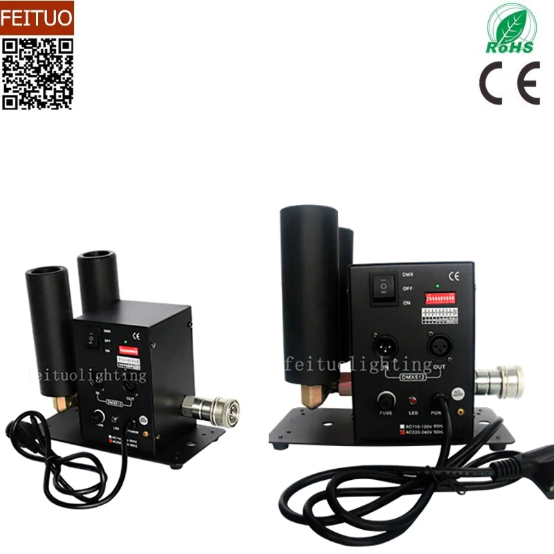

4pcs/lot+Flycase New Double-barreled co2 jet Fog Spray DMX CO2 Jet Machine