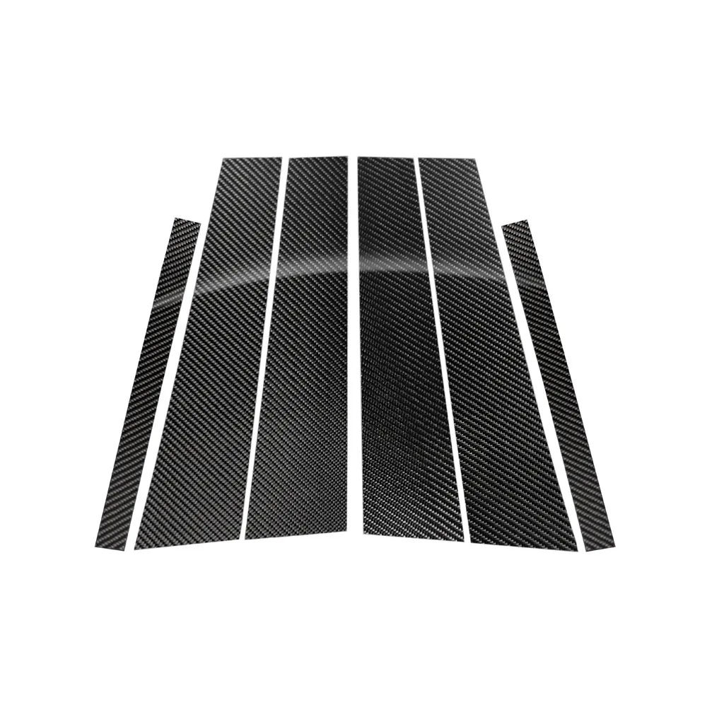 

3D For Mercedes W205 C class C180 C200 GLC Accessories Carbon Fiber Style Auto Window Frame ABC Pillar Film Sticker Decals Trim