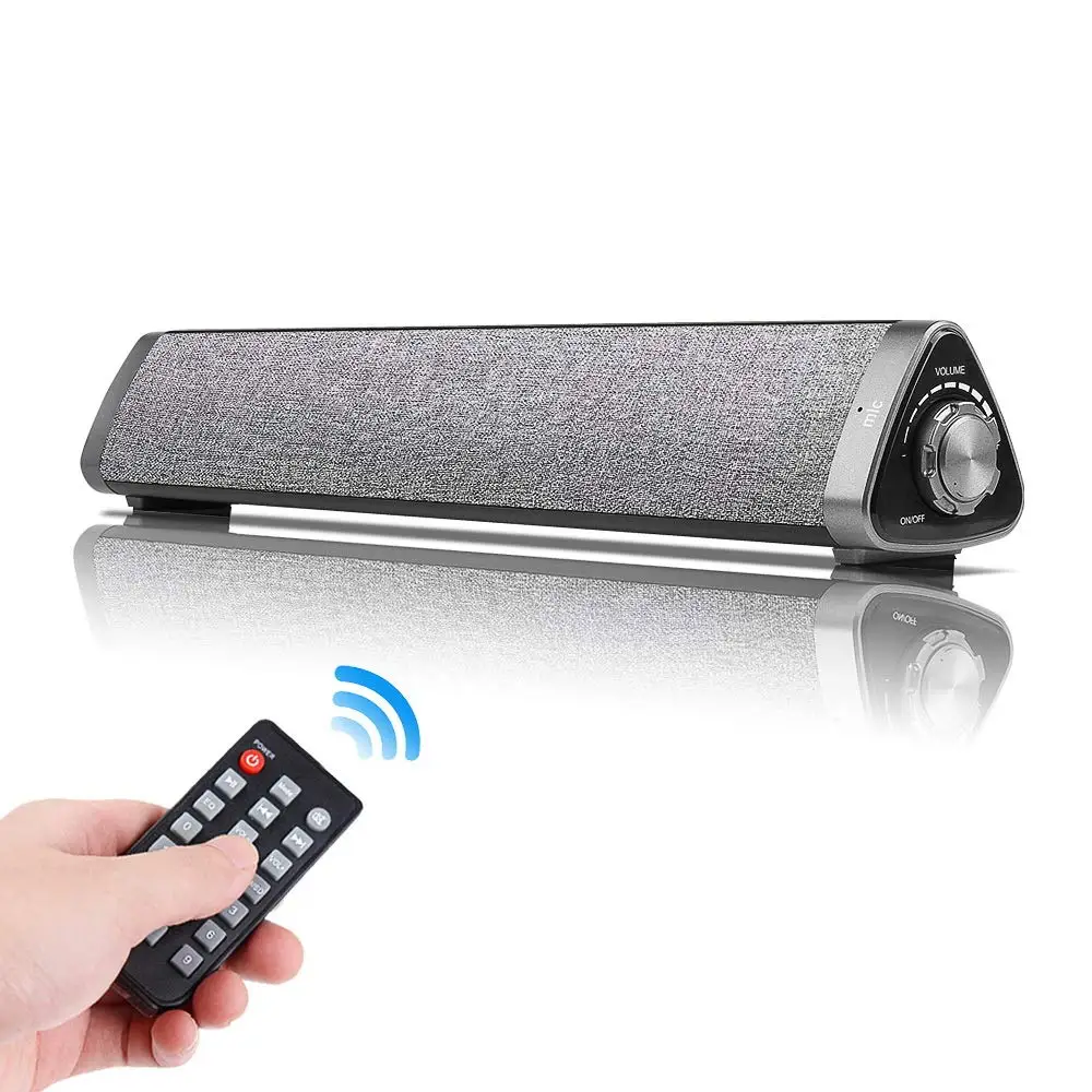 

10W Bluetooth soundbar with remote control wired and wireless home theater TV speakers support TV PC phone tablet TF card speake
