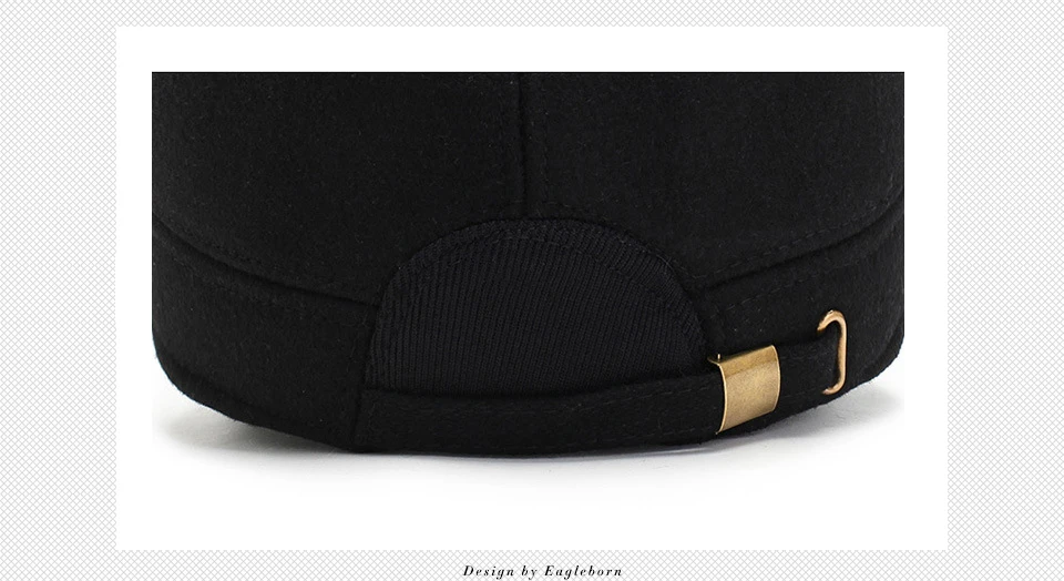 Новинка, зимняя мужская шапка, плоская шляпа, зимняя, армейские кепки, войлочная, плотная, твидовая, однотонная, для папы, шапка, мужская, для папы, теплая, кепка, модная
