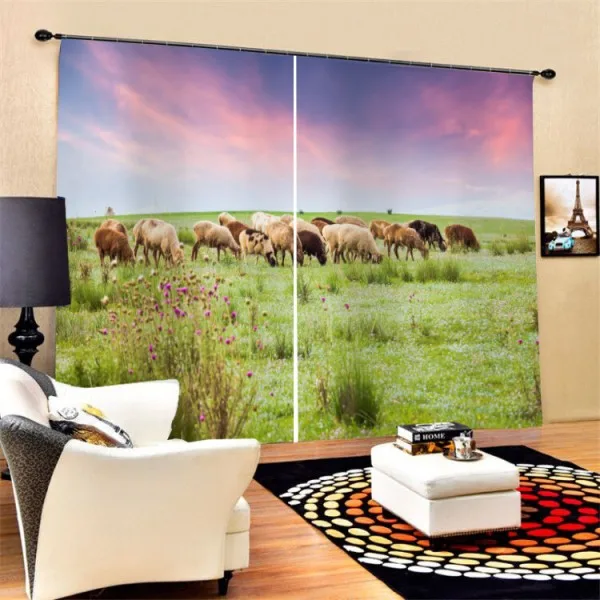 3D печатные Natual View затемненные шторы для гостиной тропические деревья шторы для мальчиков комната лечение окна 2 панели шторы - Цвет: Color-7