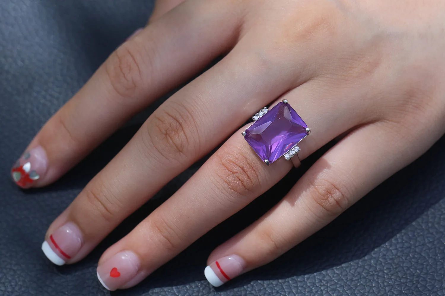 Visisap Небесно голубой Большой геометрический Циркон Кольца для женщин Jewelry Кристалл обручение обручальное кольцо оптовая продажа B2593