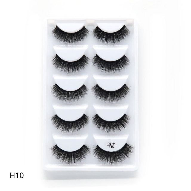 Pairs 3D Mink Hair Natural Cross False Eyelashes Long Messy Makeup Fake Eye Lashes Extension Make Up Beauty Tools maquiagem