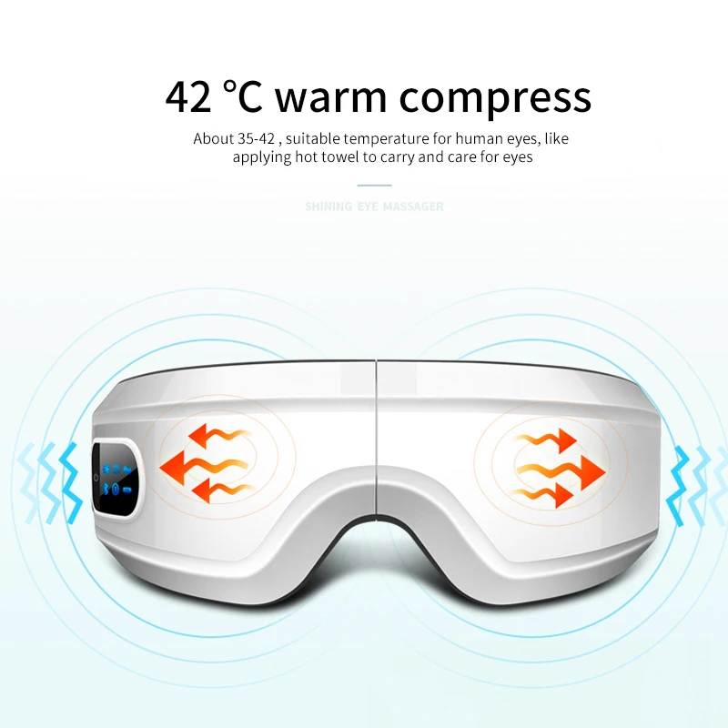 Bew Electric Eye Massager Mask Migraine Vision Improvement Forehead Eye Care Massage Health Care Tools Bluetooth Music Eye Relax