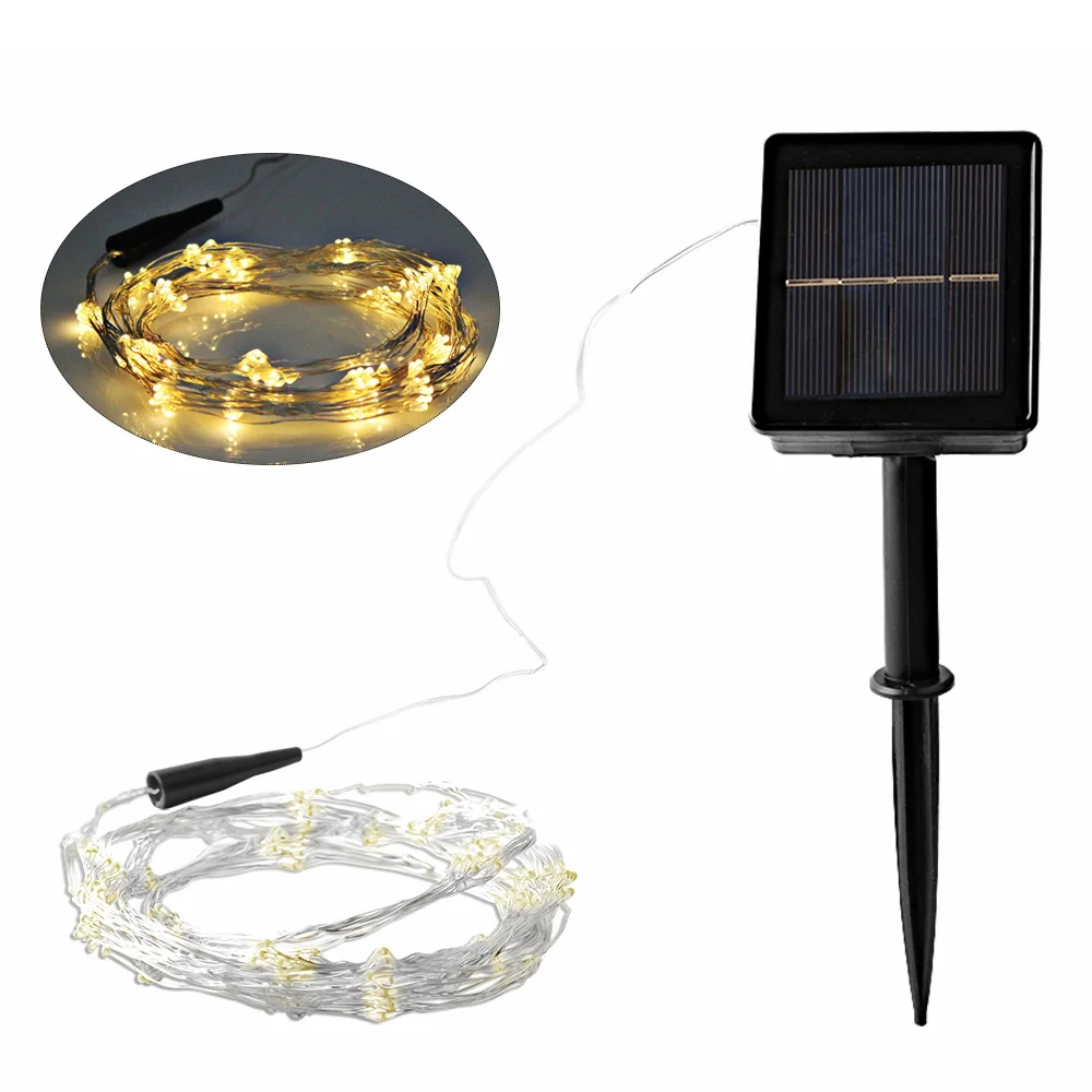200LED Christmas Solar String Light Sensitive Light Control 8 Modes Indoor Outdoor Landscape Christmas Tree Lamp Home Decoration